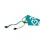 Turquoise blue and white Miyuki bracelet - Amore - Llata & Morett