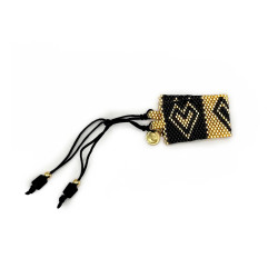 Bracelet Miyuki Heart black gold plated - Amore - Llata & Morett