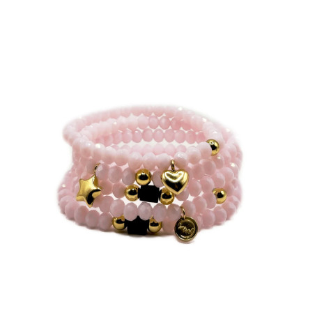 Crystal bracelets pink - Fortuna - Llata & Morett