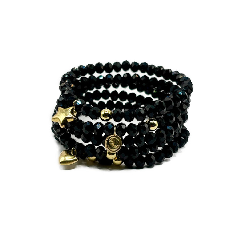 Crystal Bracelets Black - Fortuna - Llata & Morett