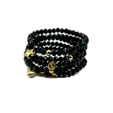 Crystal Bracelets Black - Fortuna - Llata & Morett