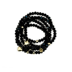 Crystal Bracelets Black - Fortuna - Llata & Morett