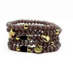Bracelets en cristal gris - Fortuna - Llata & Morett