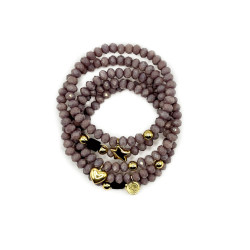 Pulsera Cristal Gris - Fortuna - Llata & Morett