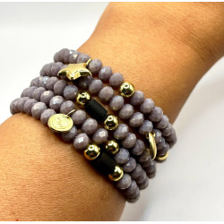 Bracelets en cristal gris - Fortuna - Llata & Morett