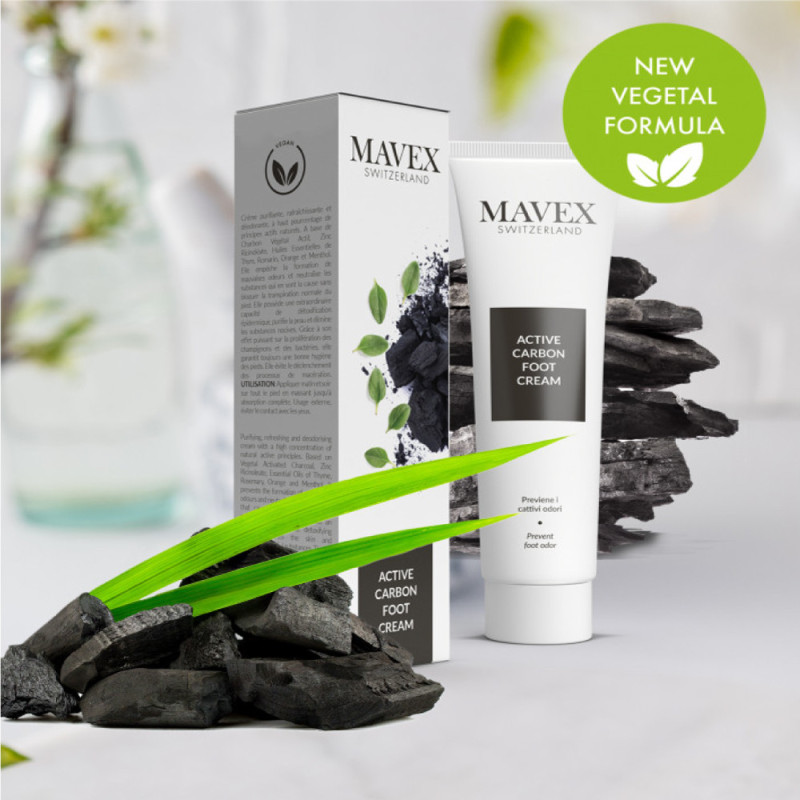 Active Carbon Foot Cream - Mavex Swiss Natural Cosmetics
